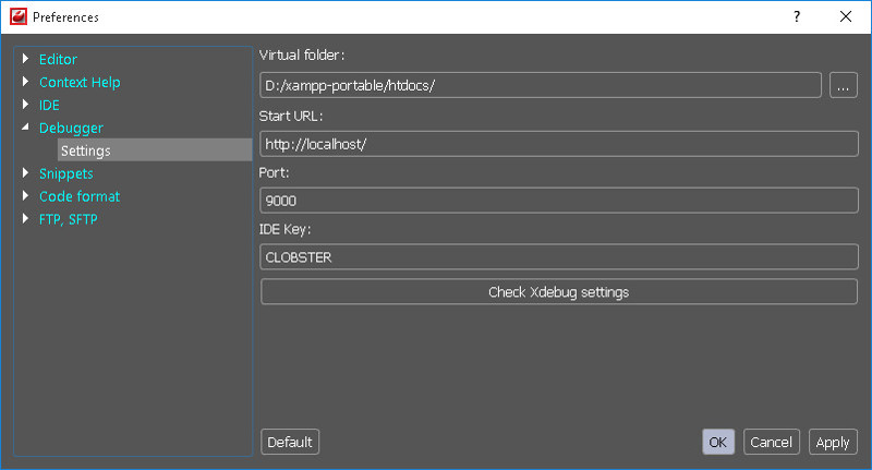 CodeLobster Settings 2